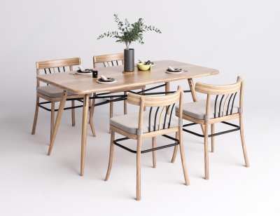 北欧餐桌椅3D模型下载